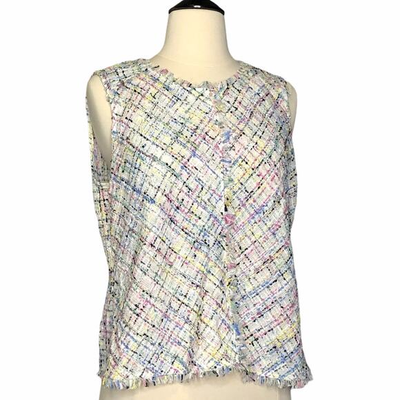 Worthington Cream Tweed Sleeveless Top, 10 - Picture 1 of 11